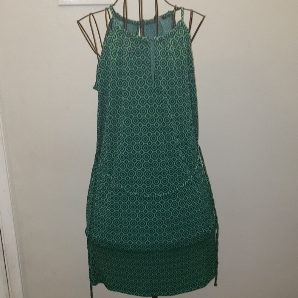 Banana republic green halter dress